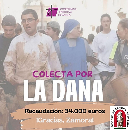 La iglesia de Zamora recauda 34.000 euros para las víctimas de la DANA