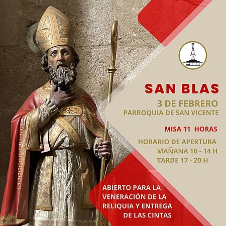 San Blas vuelve a San Vicente: bendición de gargantas, tradición y una imagen restaurada