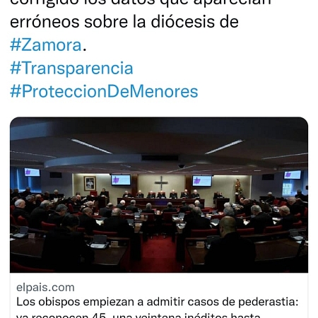Nota aclaratoria a la publicación de El País sobre abusos en Zamora hace 65 años